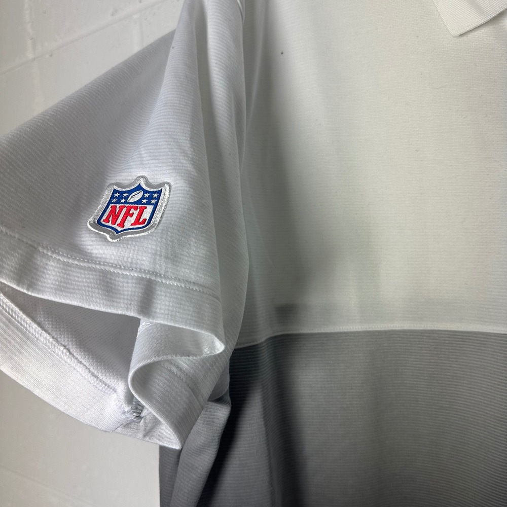 Nike Dri-FIT NFL Pittsburgh Steelers Polo Shirt Men's XXL White Gray - Picture 4 of 5